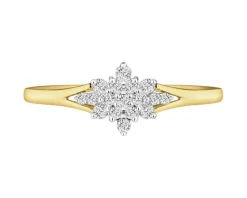 New Apart Pierścionek z żółtego złota z brylantami - 0,15 ct - próba 585