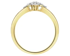 New Apart Pierścionek z żółtego złota z brylantami - 0,15 ct - próba 585