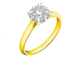 Apart Pierścionek z żółtego złota z brylantami - 0,50 ct - próba 585