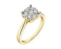 Apart Pierścionek z żółtego złota z brylantami - 0,47 ct - próba 585< Pierścionki