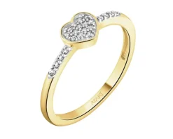 Apart Pierścionek z żółtego złota z diamentami - serce - 0,07 ct - próba 585< Wszystkie