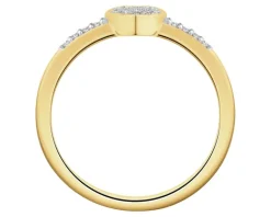 Apart Pierścionek z żółtego złota z diamentami - serce - 0,07 ct - próba 585< Wszystkie