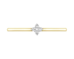 Apart Pierścionek z żółtego złota z brylantami - 0,05 ct - próba 375< Wszystkie
