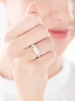 Clearance Apart Pierścionek z żółtego złota z brylantami - 0,34 ct - próba 585