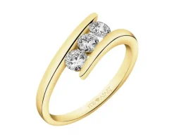 New Apart Pierścionek z żółtego złota z brylantami - 0,57 ct - próba 750