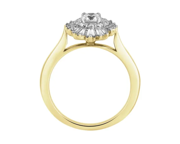 Apart Pierścionek z żółtego złota z diamentami - 0,70 ct - próba 585< Pierścionki