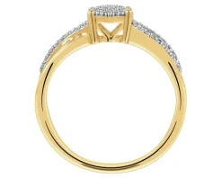 Apart Pierścionek z żółtego złota z diamentami - 0,14 ct - próba 375< Pierścionki
