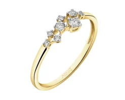 Apart Pierścionek z żółtego złota z brylantami - 0,17 ct - próba 585< Pierścionki