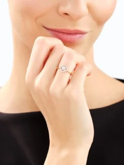 Apart Pierścionek z żółtego złota z brylantami - 0,29 ct - próba 585< Wszystkie
