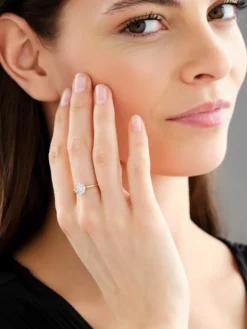 Apart Pierścionek z żółtego złota z diamentami - 0,34 ct - próba 585< Pierścionki