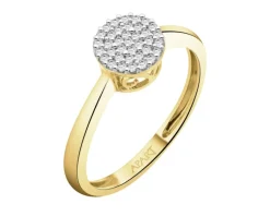 Apart Pierścionek z żółtego złota z diamentami - 0,12 ct - próba 585< Pierścionki