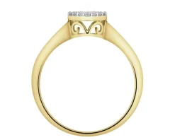 Apart Pierścionek z żółtego złota z diamentami - 0,12 ct - próba 585< Pierścionki