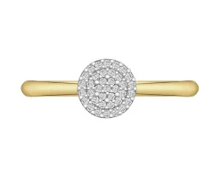 Apart Pierścionek z żółtego złota z diamentami - 0,12 ct - próba 585< Pierścionki
