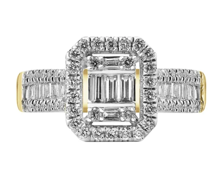 Clearance Apart Pierścionek z żółtego złota z diamentami - 0,51 ct - próba 585