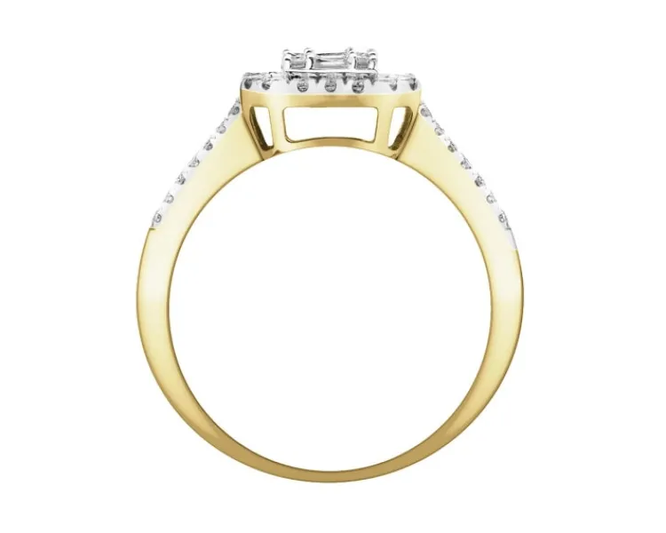 Clearance Apart Pierścionek z żółtego złota z diamentami - 0,51 ct - próba 585