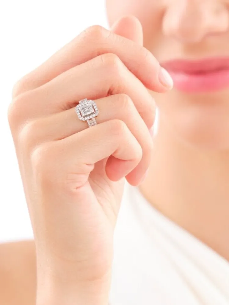 Clearance Apart Pierścionek z żółtego złota z diamentami - 0,51 ct - próba 585