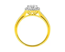 Discount Apart Pierścionek z żółtego złota z diamentami - 0,50 ct - próba 585