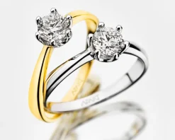 Apart Pierścionek z żółtego złota z brylantem - SI1/H - 0,70 ct - próba 750< Pierścionki