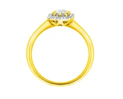 Sale Apart Pierścionek z żółtego złota z diamentami - 0,40 ct - próba 585