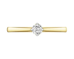 Apart Pierścionek z żółtego złota z brylantem laboratoryjnym - 0,16 ct - próba 585< Wszystkie