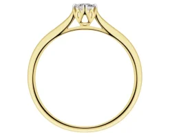 Apart Pierścionek z żółtego złota z brylantem laboratoryjnym - 0,16 ct - próba 585< Wszystkie