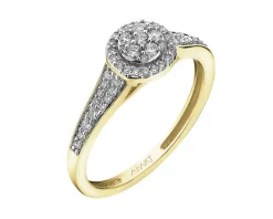 Apart Pierścionek z żółtego złota z brylantami - 0,24 ct - próba 585