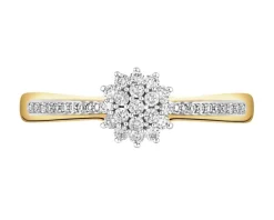 Apart Pierścionek z żółtego złota z diamentami - 0,18 ct - próba 585< Pierścionki