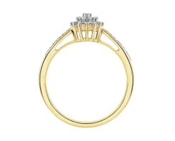 Apart Pierścionek z żółtego złota z diamentami - 0,18 ct - próba 585< Pierścionki