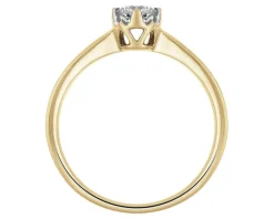 Apart Pierścionek z żółtego złota z brylantem - 0,23 ct - próba 750