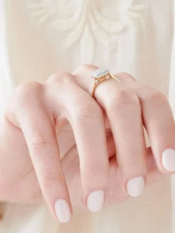 Clearance Apart Pierścionek z żółtego złota z diamentami - 0,50 ct - próba 585