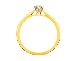 Apart Pierścionek z żółtego złota z brylantami - 0,25 ct - próba 750< Pierścionki
