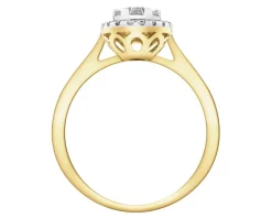 Best Apart Pierścionek z żółtego złota z diamentami - 0,25 ct - próba 585