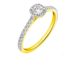 Online Apart Pierścionek z żółtego złota z diamentami - SI2/H - 0,54 ct - próba 585