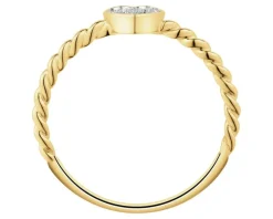 Apart Pierścionek z żółtego złota z diamentami - serce - 0,04 ct - próba 375< Wszystkie