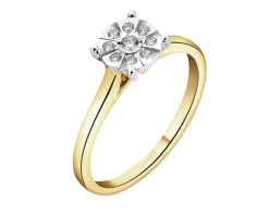 Apart Pierścionek z żółtego złota z brylantami - 0,08 ct - próba 585< Wszystkie