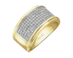 Online Apart Pierścionek z żółtego złota z diamentami - 0,33 ct - próba 585