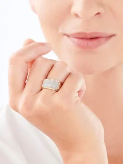 Online Apart Pierścionek z żółtego złota z diamentami - 0,33 ct - próba 585