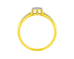 Apart Pierścionek z żółtego złota z diamentami - 0,07 ct - próba 585< Pierścionki