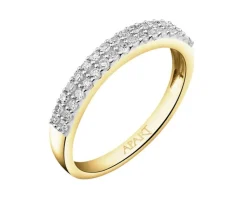 Best Apart Pierścionek z żółtego złota z diamentami - 0,25 ct - próba 585