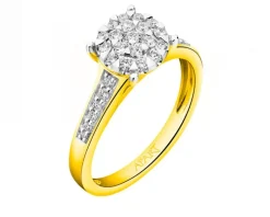 Apart Pierścionek z żółtego złota z brylantami - 0,39 ct - próba 585