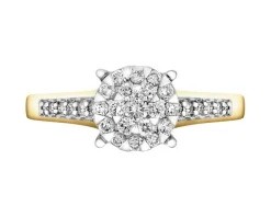 Apart Pierścionek z żółtego złota z brylantami - 0,39 ct - próba 585