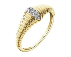 Apart Pierścionek z żółtego złota z brylantami - 0,07 ct - próba 585< Wszystkie