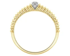 Apart Pierścionek z żółtego złota z brylantami - 0,07 ct - próba 585< Wszystkie