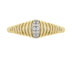 Apart Pierścionek z żółtego złota z brylantami - 0,07 ct - próba 585< Wszystkie