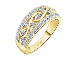 Apart Pierścionek z żółtego złota z brylantami - 0,34 ct - próba 585< Wszystkie