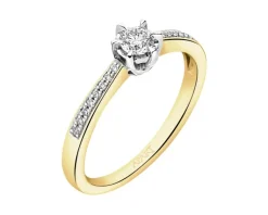 Apart Pierścionek z żółtego złota z brylantami - 0,25 ct - próba 585< Pierścionki