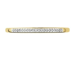 Apart Pierścionek z żółtego złota z diamentami - 0,04 ct - próba 375< Pierścionki