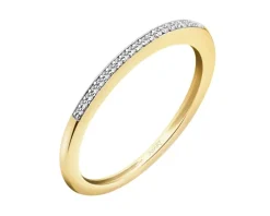 Outlet Apart Pierścionek z żółtego złota z diamentami - 0,03 ct - próba 585