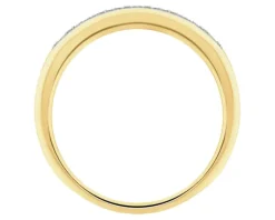 Outlet Apart Pierścionek z żółtego złota z diamentami - 0,03 ct - próba 585