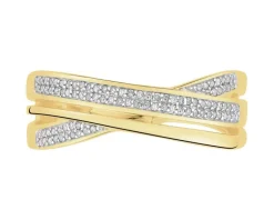 Apart Pierścionek z żółtego złota z diamentami - 0,14 ct - próba 585< Pierścionki
